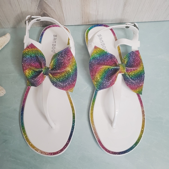 NEW Cindy Rainbow Jelly Sandals - Picture 4 of 6